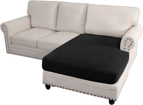 Miniatura 23 de ADPON Fundas de sofá modular, funda de cojín para sofá o sillón en forma de L, funda separada para sofá seccional izquierdo o derecho (1 diván, gris)