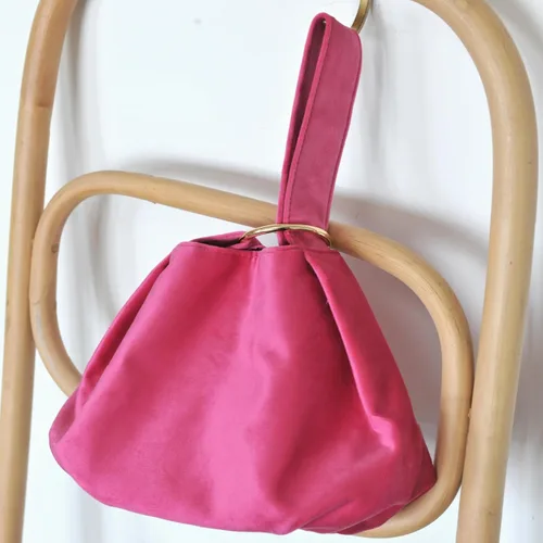 Miniatura 2 de Bolso de mano pequeño de terciopelo con asa superior para mujer