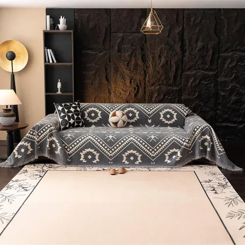 Miniatura 185 de VClife Fundas de sofá bohemio de felpilla para sofá seccional, fundas de sofá suaves y antideslizantes para sofá de 2 cojines, protector de muebles