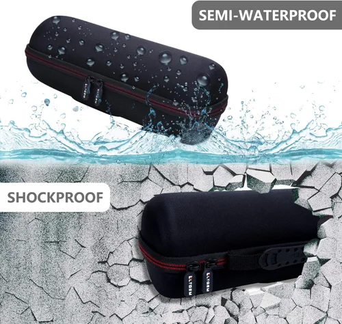 Miniatura 6 de LTGEM - Funda compatible con altavoz portátil impermeable JBL Pulse 4/3, color negro