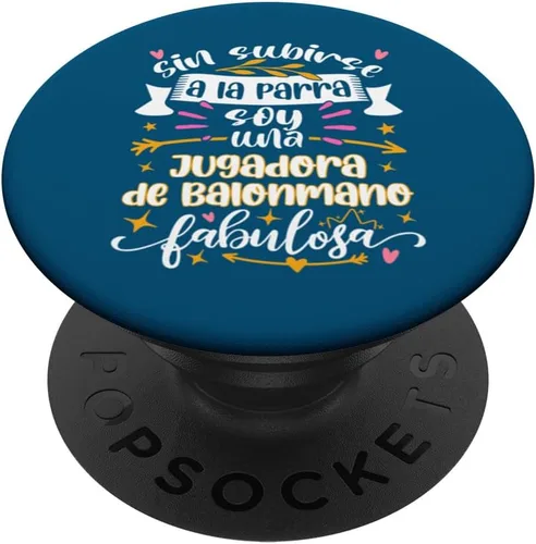 Jugadora de Balonmano Fabulosa Divertido Mujer Balonmanista PopSockets Standard PopGrip