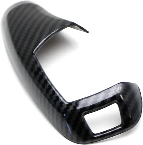 Miniatura 8 de iJDMTOY Cubierta de Decoración de Palanca de Cambios con Patrón de Fibra de Carbono Negro Brillante Compatible con BMW Fxx Serie 2 3 4 5 7 X3 X4 X5