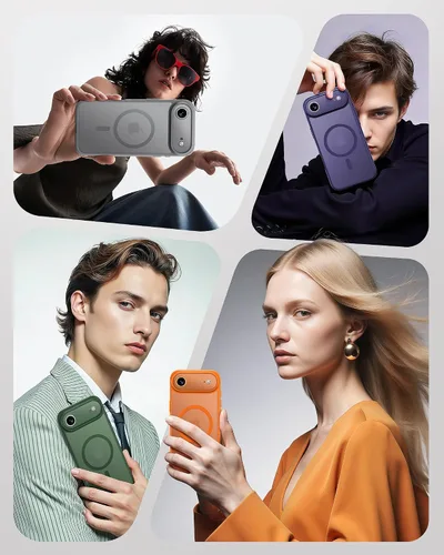 Miniatura 565 de TOCOL Funda para iPhone 11, compatible con Magsafe, protección completa de cámara, imanes integrados, protección contra caídas, funda translúcida