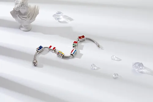 Miniatura 7 de Bolenvi Banderas Travel Country, dijes para el día de la madre, plata de ley 925 para pandora y pulseras o collares similares, joyería para mujeres