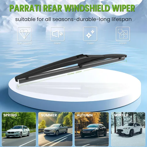 Miniatura 3 de PARRATI® Repuesto del limpiaparabrisas trasero para Toyota RAV4 2013-2018, limpiaparabrisas trasero, silencioso y fácil de instalar (10 pulgadas)