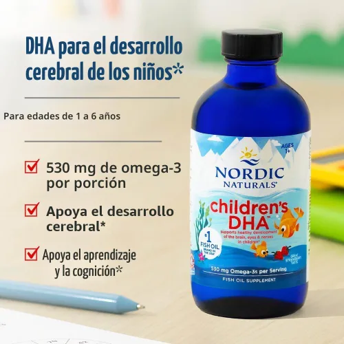 Miniatura 3 de Nordic Naturals - DHA líquido para niños, suplemento de aceite de pescado DHA Omega-3 para niños, apoya la salud del corazón y el desarrollo