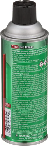 Miniatura 2 de CRC Red Grease 03079 - 11 WT OZ, lubricante en aerosol multiusos, color rojo para una fácil inspección visual