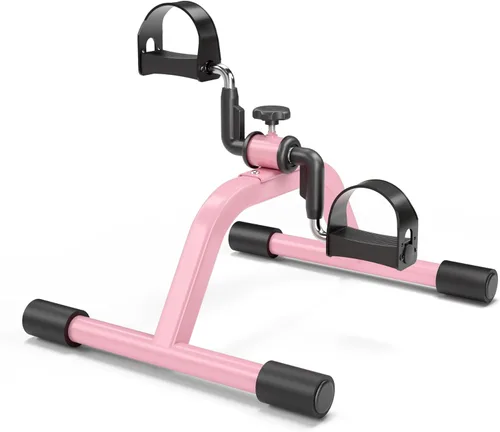Miniatura 12 de RYGEO Mini bicicleta estática para ejercicios de recuperación de piernas y brazos, bicicleta de piso ligera y portátil Verde