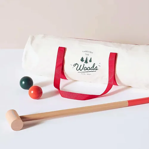 Miniatura 3 de Manhattan Toy Through The Woods - Juego de croquet para dos jugadores de 11 piezas para niños con bolsa de almacenamiento de viaje