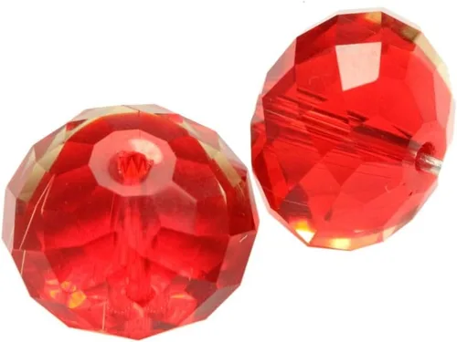 Miniatura 17 de Adabele - 100 cuentas de cristal Rondelle sueltas facetadas austriacas de 0.315 pulgadas (0.315 in), espaciador de sol naranja compatible