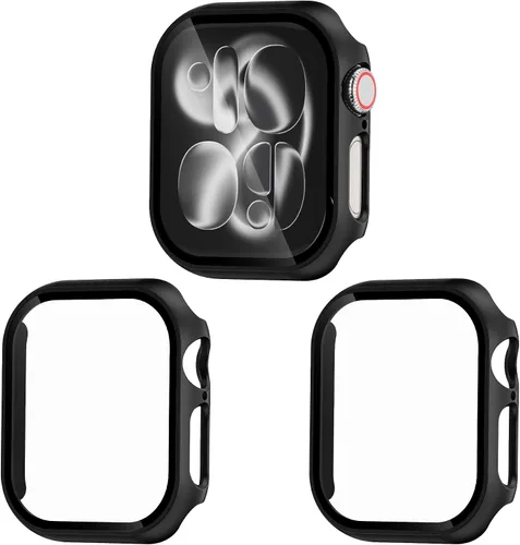 Miniatura 17 de Juego de 3 fundas compatibles con Apple Watch SE 3 Series 6/5/4 de 40 mm con protector de pantalla de vidrio templado, cubierta protectora