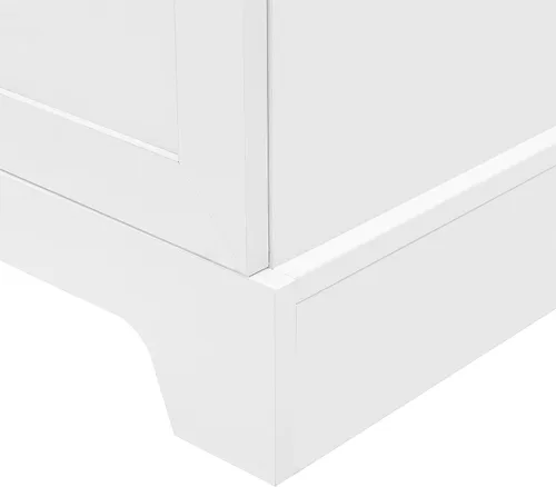 Miniatura 9 de Armario de almacenamiento/despensa, almacenamiento alto de madera con dos puertas con estantes ajustables, armario de despensa de cocina Blanco