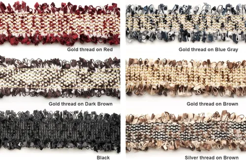 Miniatura 5 de CRAFTMEMORE Cinta de encaje de tweed de lujo, adornos de tela bordados, apliques bordados, manualidades de costura para disfraces