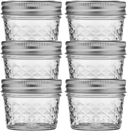 Miniatura 8 de Ball Frascos de Gelatina de Cristal Acolchado de Boca Ancha con Tapas y Bandas, Usados para Enlatado, Encurtido, Jugo, Mermelada, Gelatina