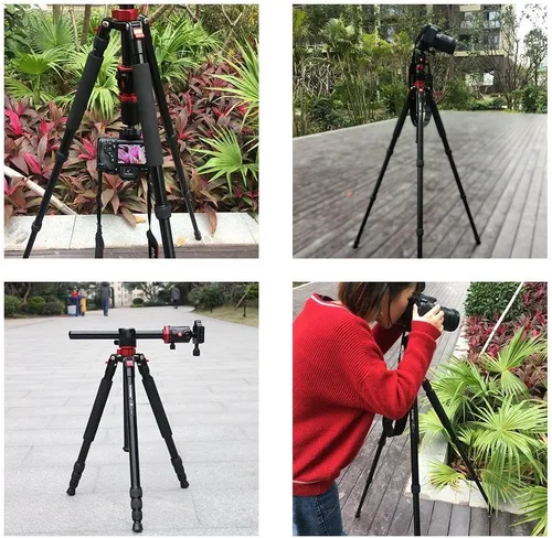 Miniatura 9 de Zomei Trípode de cámara portátil de magnesio monopod de aluminio de 4 secciones superior trípode profesional con cabezal de bola placa de liberación