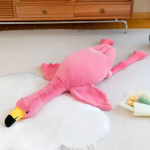 Miniatura 6 de Almohada de Peluche de Animal de Flamenco de 26 pulgadas, Regalos de Flamencos Rosados, Juguetes de Muñeca de Peluche Suave, Regalo para Niños