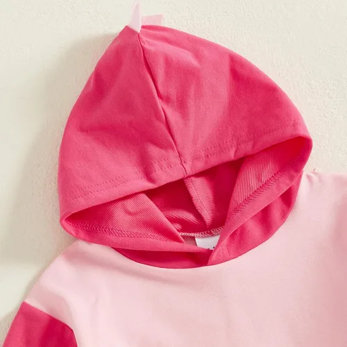 Miniatura 21 de Conjunto de ropa de otoño e invierno para bebé y niño, sudadera larga con capucha y pantalones para niños pequeños, 6, 12, 18, 24 meses, 2T