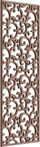 Miniatura 122 de Wheatland Paneles de pared decorativos de madera con calado, 9 3/8 pulgadas de ancho x 24 3/8 pulgadas de alto x 1/4 de alto, nogal