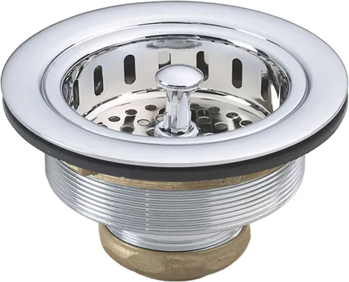 Miniatura 19 de Westbrass D214-05 - Colador grande para fregadero de cocina estilo poste de 3-1/2 pulgadas, níquel pulido