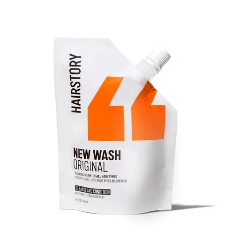 Hairstory New Wash - Recambio original, crema limpiadora para todo tipo de cabello, alternativa de champú y acondicionador sin detergente, promueve