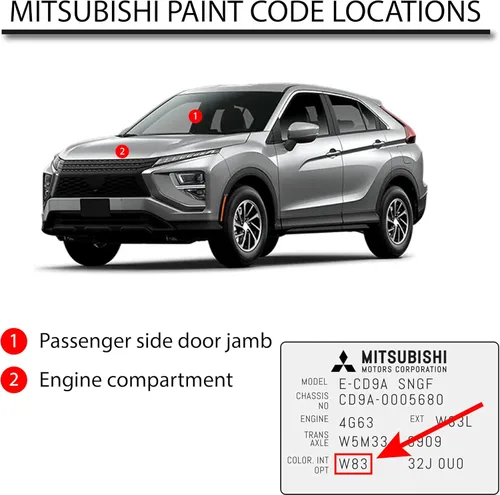Miniatura 3 de R&E Paint Supply Compatible con Mitsubishi D22, pintura automotriz azul marino acuático, kit de retoque