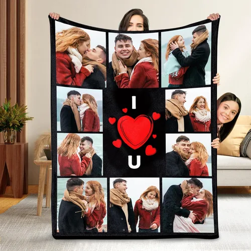 Miniatura 18 de Manta personalizada con texto fotográfico, manta personalizada con imágenes para adultos, manta personalizada con mis propias fotos, manta 1 foto-1