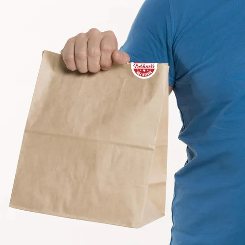 Miniatura 2 de Etiquetas selladas para entrega de alimentos a prueba de manipulaciones para frescura – 500 calcomanías adhesivas para entrega segura de alimentos