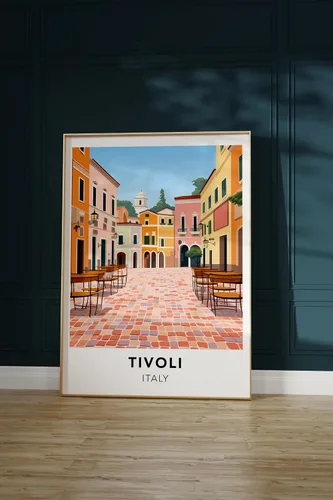 Miniatura 4 de Tivoli poster Italy print Tivoli travel print wall art, Italy travel poster