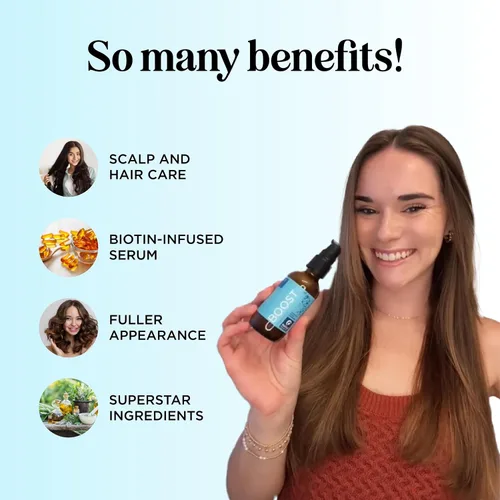 Miniatura 3 de Suero voluminizador de biotina para el cabello para hombres y mujeres, suero de cafeína para el cuidado del cabello y el cuero cabelludo con aceite