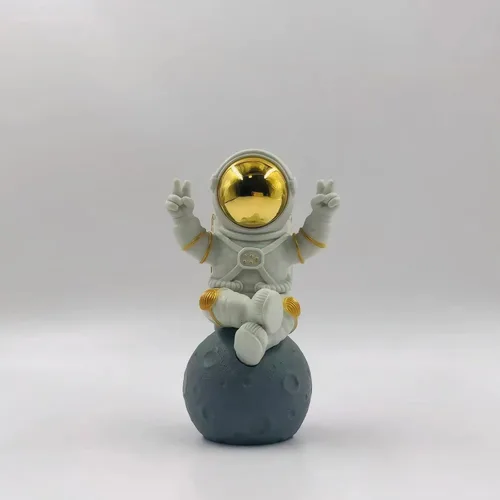 Figura de astronauta estatua de astronauta, esculturas para decoración del hogar, decoración de estantes, decoración de escritorio, lindo adorno de