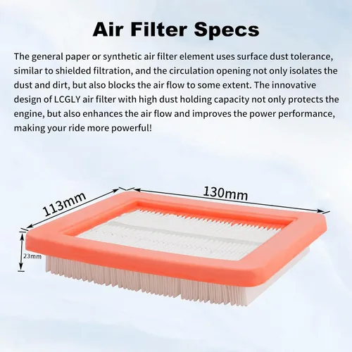 Miniatura 4 de 2 filtros de aire 17211-Z8B-901 compatibles con Honda HRX217 HRR216 HRC216 HRT216 HU800AWD HRB216 HRB217 HRS216 HRZ216 GCV160LAO GCV190LA GC190LA