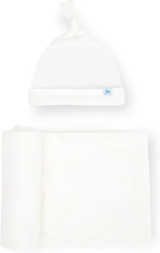 Miniatura 4 de Little Unicorn Juego de manta y gorro de punto elástico de alta calidad, ultrasuave con elasticidad óptima para recién nacidos, juego de regalo