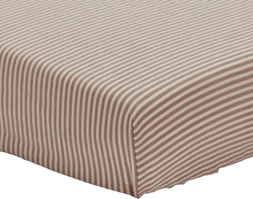 Miniatura 6 de Sábanas para cuna - Sábana bajera ajustable de muselina de algodón orgánico - Tamaño estándar para bebé niño y niña 28" x 52" ultra suave y Rayas