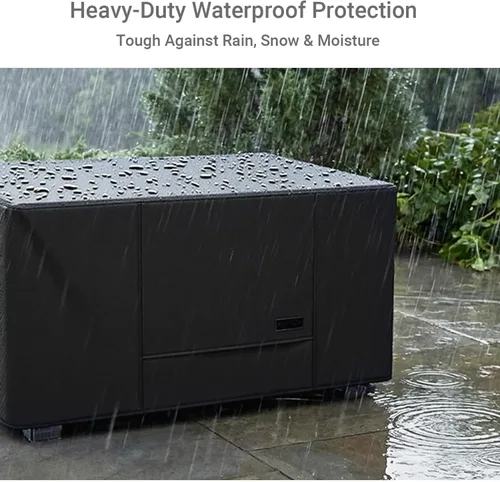 Miniatura 5 de Cubierta para Hoguera NettyPro Rectangular Impermeable para Chimenea al Aire Libre para Mesa de Hoguera de Gas Propano Rectangular, 42 x 24 x 24