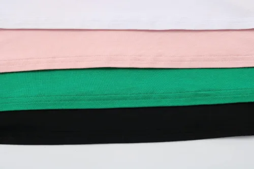Miniatura 7 de Formeet17 Camisetas cortas básicas de 4 piezas para mujer, cuello redondo, manga casquillo