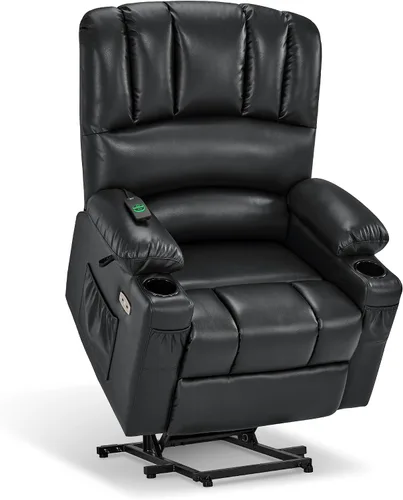 Miniatura 29 de MCombo Silla reclinable de elevación eléctrica extragrande para ancianos, silla elevadora con calor y masaje, reclinable para personas grandes