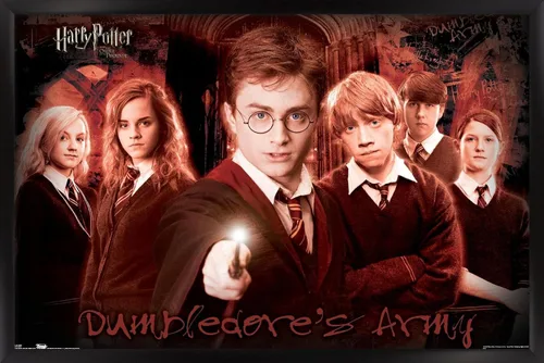 Miniatura 8 de Harry Potter y la orden del fénix - Póster de pared grupal, 22.4 pulgadas de largo x 14.7 pulgadas, versión enmarcada en madera de granero