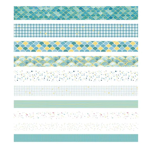Miniatura 3 de Creative Washi - Juego de 10 rollos de cinta adhesiva decorativa con impresión de lámina dorada para artes, manualidades, diarios, planificadores