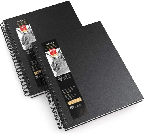 Arteza - Cuaderno para bocetos, tapa dura Negro