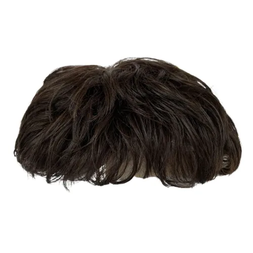 Miniatura 6 de Voloria Sistemas europeos de reemplazo de cabello humano virgen tupé para hombres, encaje suizo suave frontal mono encaje superior grueso PU