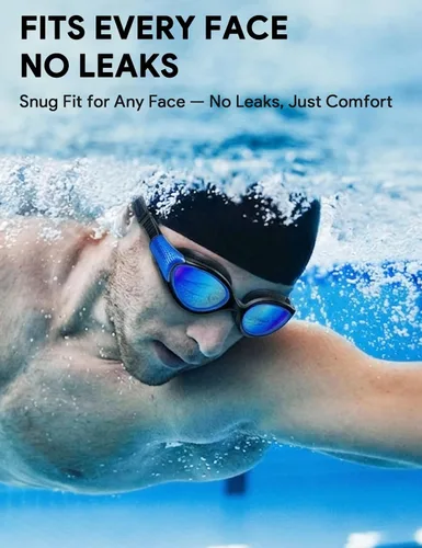 Miniatura 3 de Gafas de natación para adultos, antiniebla, anti rayos UV, sin fugas, visión clara, gafas de natación para hombres y mujeres, unisex