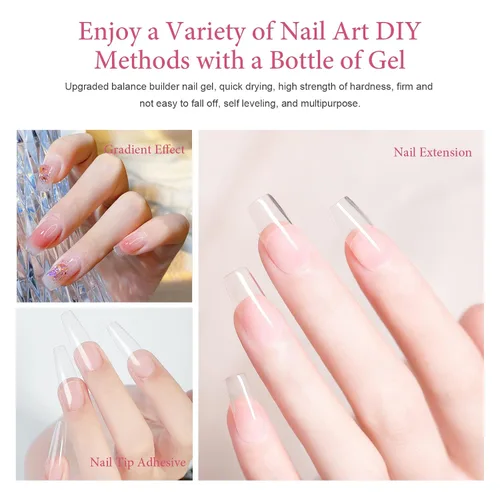 Miniatura 5 de X&D Kit de uñas de poligel natural transparente Poly Gel Kit de secado rápido extensión de uñas de equilibrio constructor de uñas gel 08