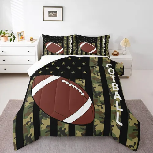 Miniatura 111 de Feelyou Juego de edredón de baloncesto para niñas y niños, juego de ropa de cama con juegos de pelota, decoración de habitación, regalo para amantes