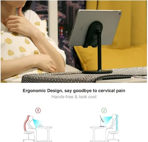 Miniatura 4 de Bright Stone - Soporte para teléfono de escritorio, soporte ajustable para teléfono de escritorio, compatible con Negro