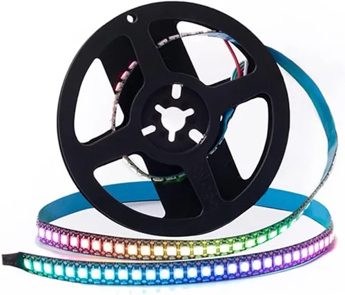 Miniatura 4 de WS2812B Tira de luz LED direccionable individual 100Pixels/m SMD 5050 RGB Pixel Strip DC5V (3.2FT 100LEDS no impermeable, PCB blanco)