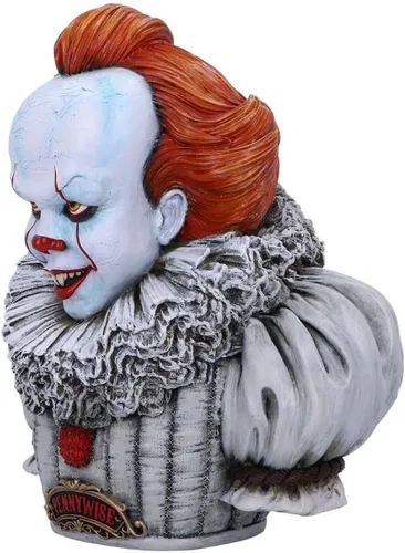 Miniatura 2 de Nemesis Now Busto Pennywise con licencia oficial de IT Capítulo 2, blanco, 11.8 in