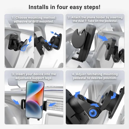 Miniatura 4 de ARKON Soportes - Soporte adhesivo para teléfono para camión y automóvil Agarre seguro Compatibilidad versátil Fácil instalación Soporte