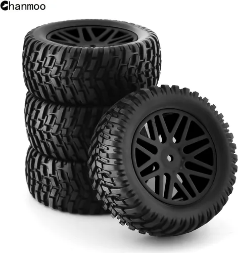Miniatura 4 de 1/10 RC Off Road Neumáticos y ruedas 0.472 in Hex Rubber Short Course Truck Neumáticos con inserto de espuma para coche Buggy escala 1:10 ARRMA