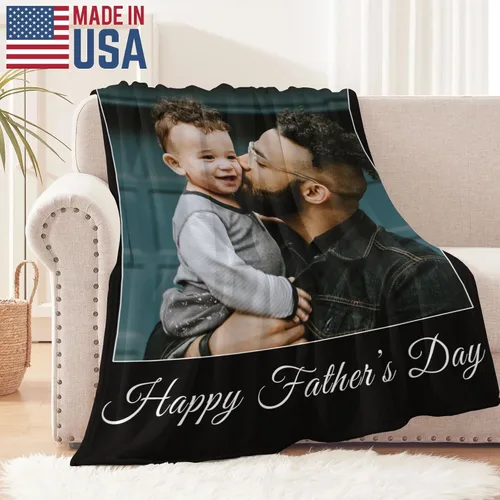 Miniatura 2 de Manta personalizada para el día del padre con foto, regalos personalizados para papá, papá, abuelo, papá, cumpleaños, Navidad
