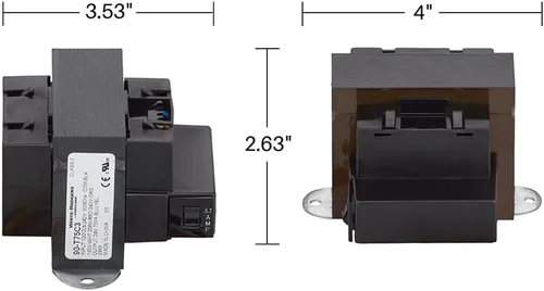 Miniatura 4 de WHITE RODGERS 90-T75C3 24V SEC, 50/60 HZ 120/208/240V PRI, 75VA, montaje de pie, transformador, con disyuntor